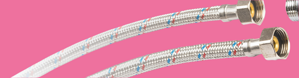 Manguera alimentadora para lavabo de 40 cm trenza de aluminio