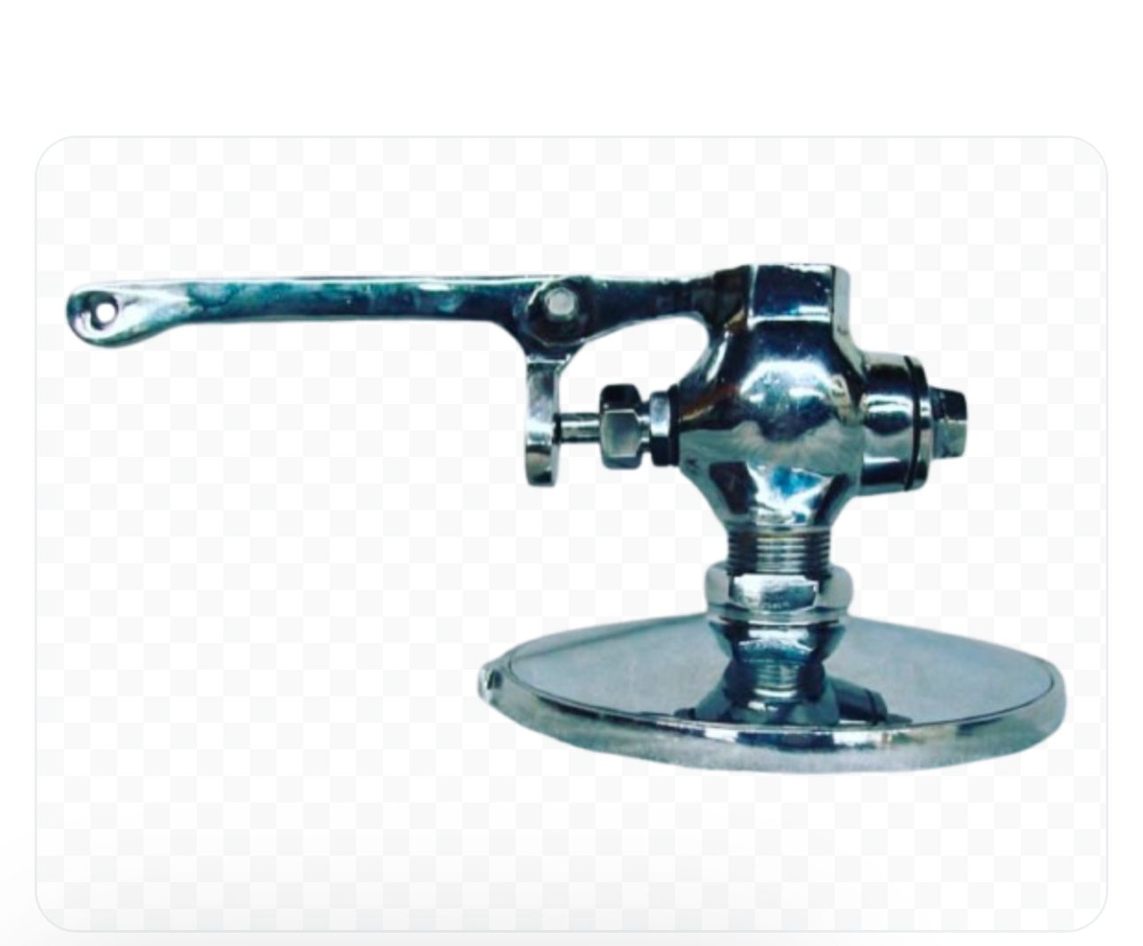 LLAVE DE RESORTE CROMADA CON CADENA Y REGADERA FIJA